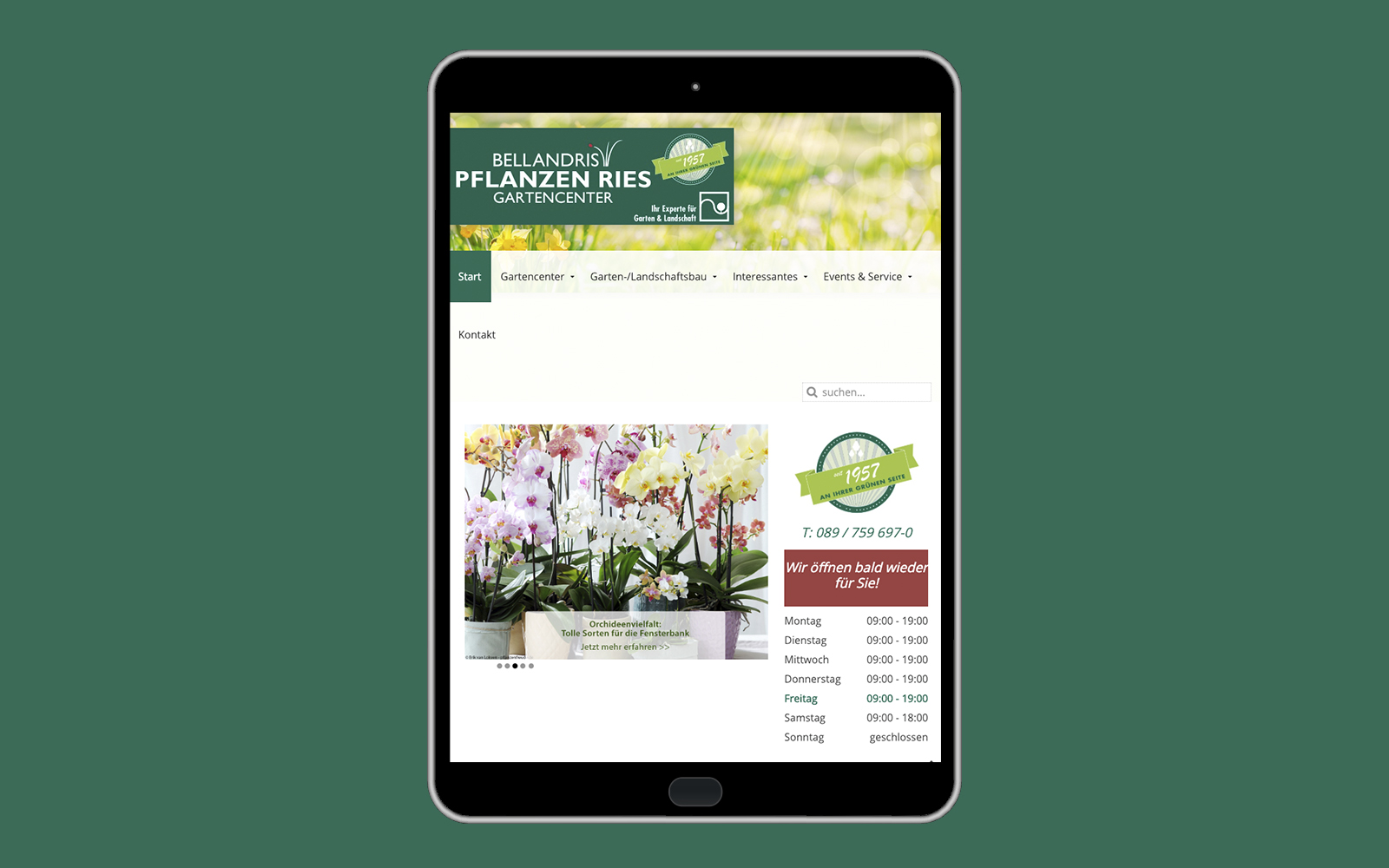 Businessoft Referenz Pflanzen Ries Tablet